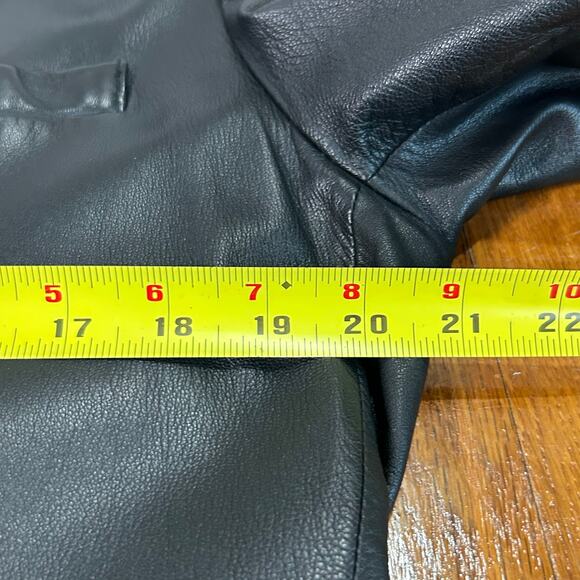 Mens Crémieux Genuine Lambskin Black Leather Blazer Size M - Picture 14 of 15